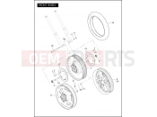 HARLEY-DAVIDSON VRSCD NIGHT ROD  - VRSCD 105 FRONT WHEEL