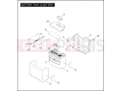 HARLEY-DAVIDSON DYNA SUPER GLIDE CUSTOM  - FXDC BATTERY TRAY & BATTERY