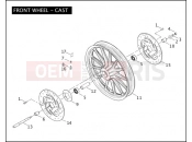 HARLEY-DAVIDSON DYNA SUPER GLIDE CUSTOM  - FXDC FRONT WHEEL - CAST