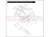 HARLEY-DAVIDSON DYNA SUPER GLIDE CUSTOM  - FXDC REAR FORK, DEBRIS DEFLECTOR & BELT GUARD