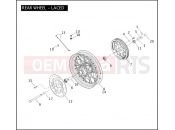 Harley-Davidson 2005 DYNA DYNA WIDE GLIDE  - FXDWG REAR WHEEL - LACED