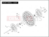 Harley-Davidson 2004 DYNA DYNA LOW RIDER  - FXDLI FRONT WHEEL - CAST