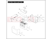 Harley-Davidson 2004 DYNA DYNA WIDE GLIDE  - FXDWGI BATTERY TRAY & BATTERY