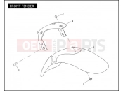 Harley-Davidson 2004 VRSC VRSCA V-ROD  - VRSCA FRONT FENDER