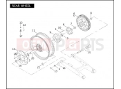 Harley-Davidson 2004 VRSC VRSCA V-ROD  - VRSCA REAR WHEEL