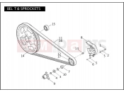 HARLEY-DAVIDSON VRSCA V-ROD 98  - VRSCA 98 BELT & SPROCKETS