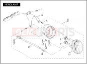 HARLEY-DAVIDSON VRSCA V-ROD 98  - VRSCA 98 HEADLAMP
