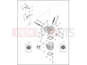 CYLINDERS, VALVES & HEADS - VÂ²â¢ EVOLUTION - REAR SHOWN - Harley-Davidson FLHTC SIDECAR - SIDECAR FOR FLHTC 1995