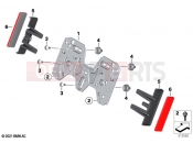 Number plate baseplate, reflectors - BMW Motorrad C evolution (0C03) 2020