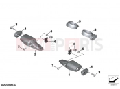 BMW Motorrad BMW 2023 F models F 850 GS (0B29) Mounting indicator lamps front | Mounting indicator lamps front