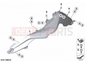 BMW Motorrad BMW 2021 F models F 850 GS (0B29) Fairing side sections | Fairing side sections