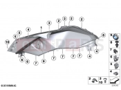 BMW Motorrad BMW 2021 F models F 900 XR A2 (0K41) Fairing side panel, front | Fairing side panel, front