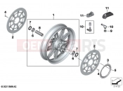 BMW Motorrad BMW 2021 K models K 1600 Bagger 22 (0F61, 0F63) Forged wheel, front | Forged wheel, front