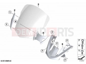 BMW Motorrad BMW 2021 K models K 1600 Bagger 22 (0F61, 0F63) Windshield / mounting | Windshield / mounting