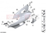 BMW Motorrad BMW 2021 K models K 1600 Bagger 22 (0F61, 0F63) Upper trim section | Upper trim section