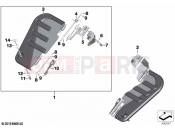 BMW Motorrad BMW 2021 K models K 1600 Bagger 22 (0F61, 0F63) Footboard front | Footboard front