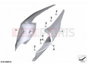 BMW Motorrad BMW 2021 M models M 1000 RR (0E71,0E73) Rear side panel | Rear side panel
