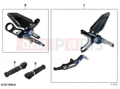 BMW Motorrad BMW 2021 M models M 1000 RR (0E71,0E73) Footpeg system | Footpeg system