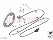 BMW Motorrad BMW 2021 M models M 1000 RR (0E71,0E73) Rotational-speed sensor, rear | Rotational-speed sensor, rear