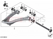 Trailing arm | Trailing arm - BMW Motorrad R 1250 GS Adv. 21 (0M14) 2021