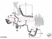 Coolant lines | Coolant lines - BMW Motorrad R 1250 GS Adv. 21 (0M14) 2021