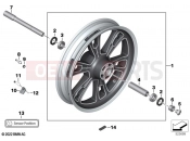 BMW Motorrad BMW 2021 R models R 18 Classic (0L21, 0L23) Cast rim, front | Cast rim, front