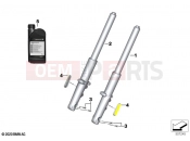 BMW Motorrad BMW 2021 R models R 18 Classic (0L21, 0L23) Telescope fork | Telescope fork