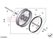 BMW Motorrad BMW 2021 R models R 18 Classic (0L21, 0L23) Spoked wheel, front | Spoked wheel, front
