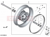 Spoked wheel, front | Spoked wheel, front - BMW Motorrad R nineT 20 (0L71,0L73) 2021