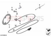 BMW Motorrad BMW 2023 S models S 1000 R (0E51, 0E53) Speed sensor, front 2 | Speed sensor, front 2