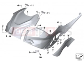 BMW Motorrad BMW 2021 S models S 1000 R (0E51, 0E53) Panel, fuel tank 2 | Panel, fuel tank 2