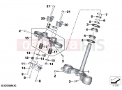 BMW Motorrad BMW 2021 S models S 1000 R (0E51, 0E53) Fork bridge, bottom / top 2