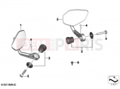 BMW Motorrad BMW 2021 S models S 1000 R (0E51, 0E53) Mirror handlebar end 2