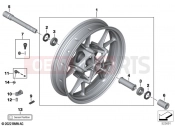 BMW Motorrad BMW 2021 S models S 1000 R (0E51, 0E53) Cast rim, front | Cast rim, front