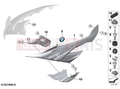 BMW Motorrad BMW 2021 S models S 1000 RR 21 (0E61, 0E63) Side trim panel | Side trim panel