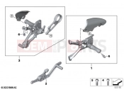 BMW Motorrad BMW 2021 S models S 1000 RR 21 (0E61, 0E63) Footpeg system | Footpeg system