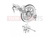 42 - REAR WHEEL - Suzuki A100 K (1989)