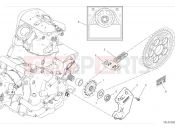 DUCATI 2024 Hypermotard 950 Front sprocket & chain