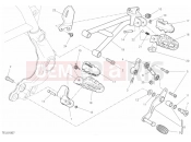 DUCATI 2018 Scrambler Desert Sled FOOTRESTS, LEFT