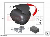 BMW Motorrad BMW 2018 C-Models C 400 X (0C09, 0C19) Topcase Light 29l with adapter plate