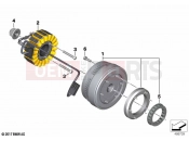BMW Motorrad BMW 2018 C-Models C 400 X (0C09, 0C19) Alternator starter overrunning clutch