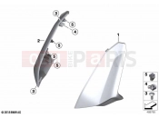 BMW Motorrad BMW 2018 C-Models C 400 X (0C09, 0C19) Side trim panel front top | Side trim panel front top