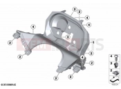 BMW Motorrad BMW 2018 C-Models C 400 X (0C09, 0C19) Instruments combination covering | Instruments combination covering