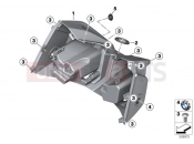 BMW Motorrad BMW 2018 C-Models C 400 X (0C09, 0C19) Legshield, upper | Legshield, upper