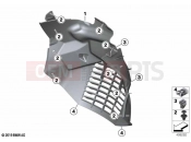 BMW Motorrad BMW 2018 C-Models C 400 X (0C09, 0C19) Radiator trim