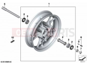 BMW Motorrad BMW 2018 C-Models C 400 X (0C09, 0C19) Front wheel