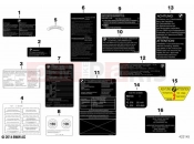 BMW Motorrad BMW 2018 C-Models C 400 X (0C09, 0C19) Assorted information plates