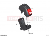 BMW Motorrad BMW 2018 C-Models C 400 X (0C09, 0C19) Multifunction switch right, button black