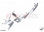 BMW Motorrad BMW 2018 C-Models C 400 X (0C09, 0C19) Trimpanel components U751 alpine-white 3 | Trimpanel components U751 alpine-white 3