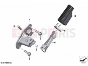 BMW Motorrad BMW 2018 C-Models C 400 X (0C09, 0C19) Rear footrests 2